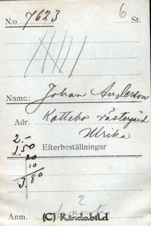 Johan Andersson Kottebo Västergård Ulrika
Johan Andersson Kottebo Västergård Ulrika
Nyckelord: Andersson Kottebo