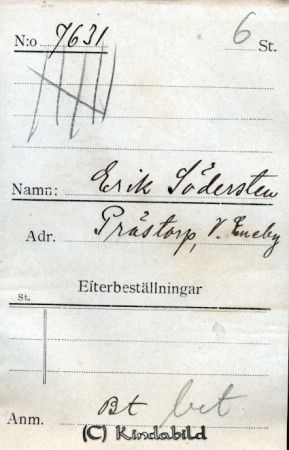 Erik Södersten Prestorp  V Eneby
Erik Södersten Prestorp  V Eneby
Nyckelord: Södersten Prestorp