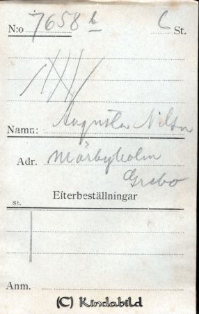 Augusta Nilsson Mörbyholm Grebo
Augusta Nilsson Mörbyholm Grebo
Nyckelord: Nilsson Mörbyholm
