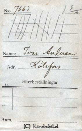 Ivar Andersson Kölefors
Ivar Andersson Kölefors
Nyckelord: Andersson Kölefors