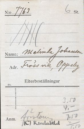 Malinda Johansson Frössvik Oppeby
Malinda Johansson Frössvik Oppeby
Nyckelord: Johansson Frössvik