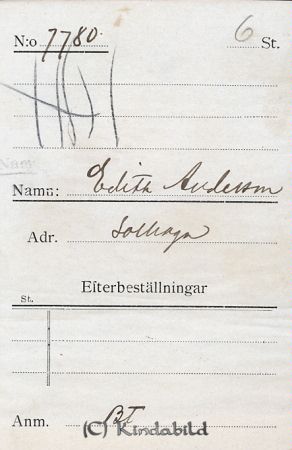 Edith Andersson Solhaga
Edith Andersson Solhaga
Nyckelord: Andersson Solhaga