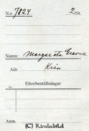 Margareta Grevell Kisa
Margareta Grevell Kisa
Nyckelord: Margareta Grevell