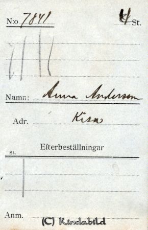 Anna Andersson Kisa
Anna Andersson Kisa
Nyckelord: Anna Andersson
