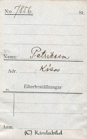 Patriksson Kisa
Patriksson Kisa
Nyckelord: Patriksson Kisa