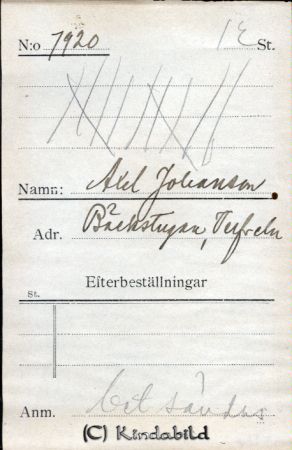 Axel Johansson Bäckstugan Verfveln
Axel Johansson Bäckstugan Verfveln
Nyckelord: Johansson Bäckstugan