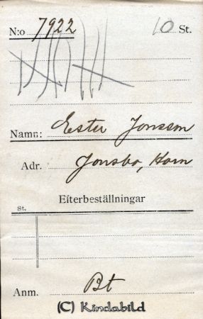 Ester Jonsson Jonsbo Horn
Ester Jonsson Jonsbo Horn
Nyckelord: Jonsson Jonsbo