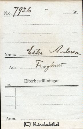 Ester Andersson Froghult
Ester Andersson Froghult
Nyckelord: Andersson Froghult