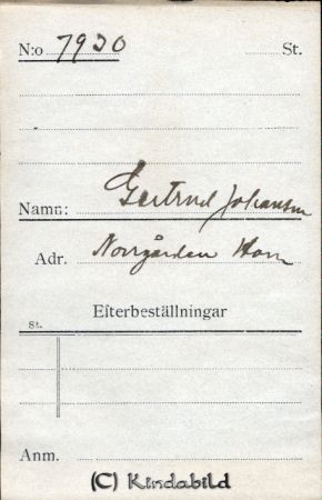 Gertrud Johansson Norrgården Horn
Gertrud Johansson Norrgården Horn
Nyckelord: Johansson Norrgården