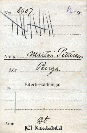 Martin Pettersson Berga
Martin Pettersson Berga
Nyckelord: Pettersson Berga