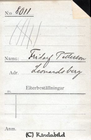 Fridolf Pettersson Leonardsberg
Fridolf Pettersson Leonardsberg
Nyckelord: Pettersson Leonardsberg
