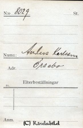 Anders Karlsson Örsebo
Anders Karlsson Örsebo
Nyckelord: Karlsson Örsebo