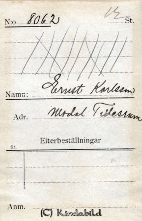 Ernst Karlsson Modal Tidersrum
Ernst Karlsson Modal Tidersrum
Nyckelord: Karlsson Modal