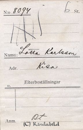 Lotta Karlsson Kisa
Lotta Karlsson Kisa
Nyckelord: Lotta Karlsson