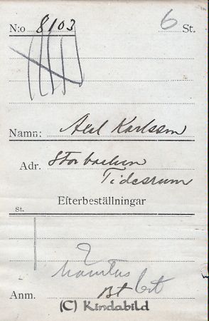 Axel Karlsson Storbacken Tidersrum
Axel Karlsson Storbacken Tidersrum
Nyckelord: Karlsson Storbacken