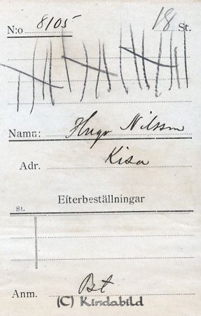 Hugo Nilsson Kisa
Hugo Nilsson Kisa
Nyckelord: Hugo Nilsson