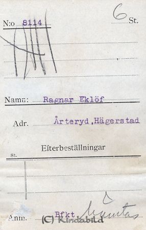 Ragnar Eklöf Årteryd Hägerstad
Ragnar Eklöf Årteryd Hägerstad
Nyckelord: Eklöf Årteryd