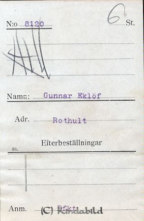 Gunnar Eklöf Rothult
Gunnar Eklöf Rothult
Nyckelord: Eklöf Rothult