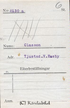 Classon Tjustad  V Eneby
Classon Tjustad  V Eneby
Nyckelord: Classon Tjustad