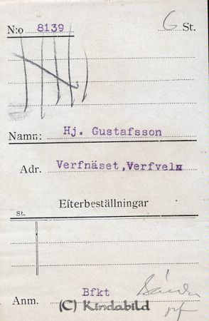 Hj  Gustafsson Verfnäset Verfveln
Hj  Gustafsson Verfnäset Verfveln
Nyckelord: Gustafsson Verfnäset