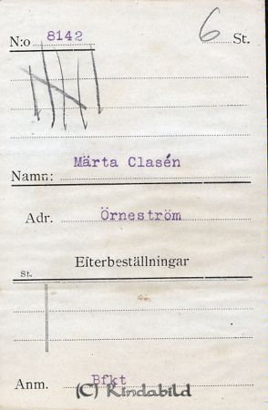 Märta  Clasén Örneström
Märta  Clasén Örneström
Nyckelord: Clasén Örneström