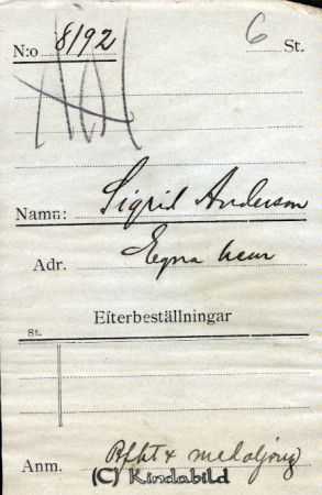 Sigrid Andersson  Egna hem
Sigrid Andersson  Egna hem
Nyckelord: Sigrid Andersson