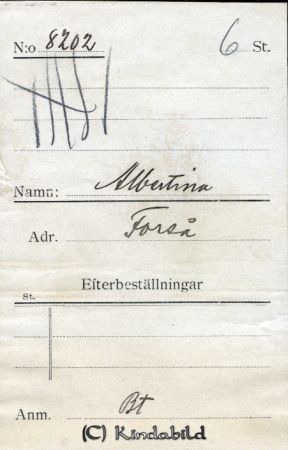 Albertina Forså
Albertina Forså
Nyckelord: Albertina Forså