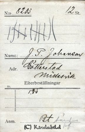 J P Johansson Götterstad Millesvik
J P Johansson Götterstad Millesvik
Nyckelord: Johansson Götterstad