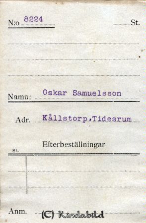 Oskar Samuelsson Kållstorp Tidersrum
Oskar Samuelsson Kållstorp Tidersrum
Nyckelord: Samuelsson Kållstorp
