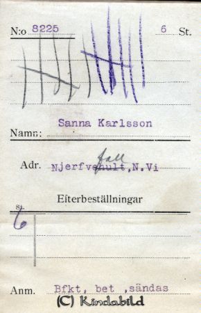 Sanna Karlsson Njerfvefall  N Vi
Sanna Karlsson Njerfvefall  N Vi
Nyckelord: Karlsson Njerfvefall