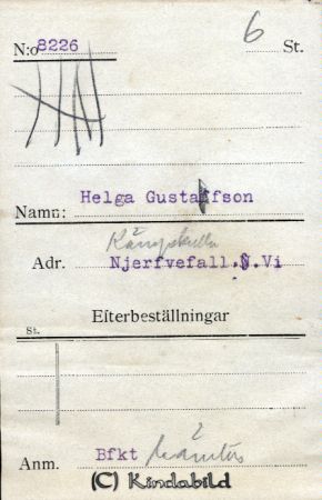 Helga Gustafsson Kämpekulla Njerfvefall  N Vi
Helga Gustafsson Kämpekulla Njerfvefall  N Vi
Nyckelord: Gustafsson Kämpekulla