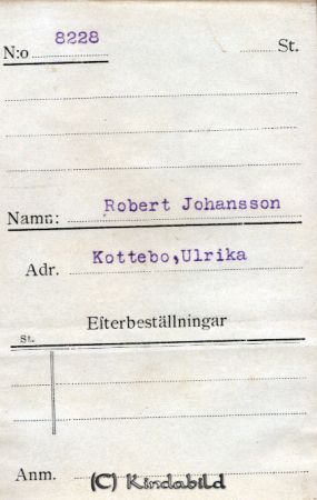 Robert Johansson Kottebo Ulrika
Robert Johansson Kottebo Ulrika
Nyckelord: Johansson Kottebo