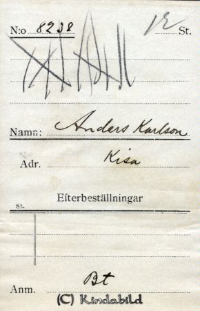 Anders Karlsson Kisa
Anders Karlsson Kisa
Nyckelord: Anders Karlsson
