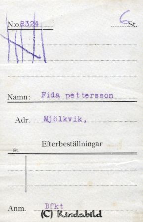 Frida Pettersson Mjölkvik
Frida Pettersson Mjölkvik
Nyckelord: Pettersson Mjölkvik