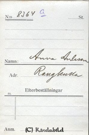 Anna Andersson Rangkulla
Anna Andersson Rangkulla
Nyckelord: Andersson Rangkulla