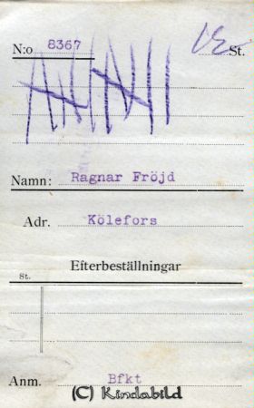Ragnar Fröjd Kölefors
Ragnar Fröjd Kölefors
Nyckelord: Fröjd Kölefors