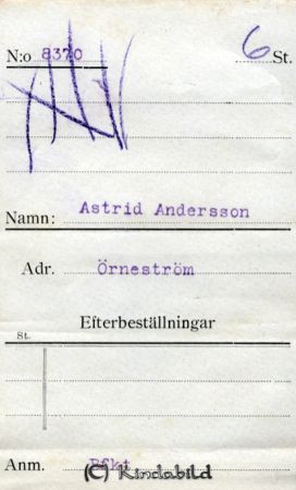 Astrid Andersson Örneström
Astrid Andersson Örneström
Nyckelord: Andersson Örneström