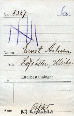 Ernst Andersson Löfsätter Ulrika
Ernst Andersson Löfsätter Ulrika
Nyckelord: Andersson Löfsätter