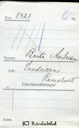 Brita Andersson Sandviken Ramshult
Brita Andersson Sandviken Ramshult
Nyckelord: Andersson Sandviken