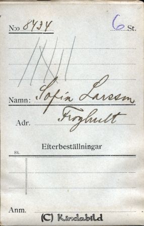 Sofia Larsson Froghult
Sofia Larsson Froghult
Nyckelord: Larsson Froghult