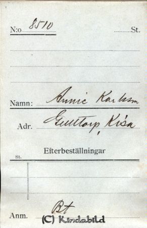 Annie Karlsson Gulltorp Kisa
Annie Karlsson Gulltorp Kisa
Nyckelord: Karlsson Gulltorp