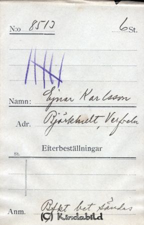 Ejnar Karlsson Björkhult Verfveln
Ejnar Karlsson Björkhult Verfveln
Nyckelord: Karlsson Björkhult