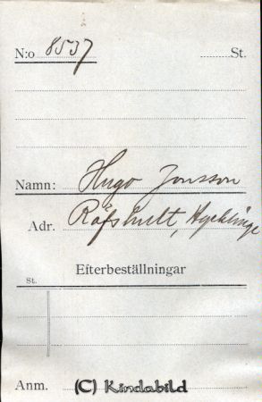 Hugo Jonsson Räfshult Hycklinge
Hugo Jonsson Räfshult Hycklinge
Nyckelord: Jonsson Räfshult