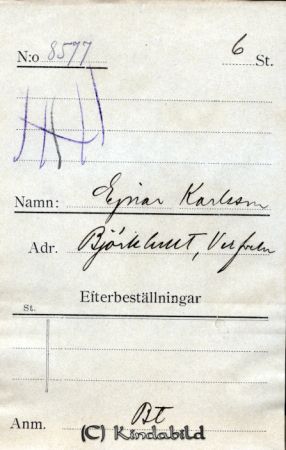 Ejnar Karlsson Björkhult Verfveln
Ejnar Karlsson Björkhult Verfveln
Nyckelord: Karlsson Björkhult