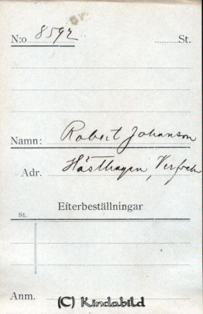 Robert Johansson Hästhagen Verfveln
Robert Johansson Hästhagen Verfveln
Nyckelord: Johansson Hästhagen