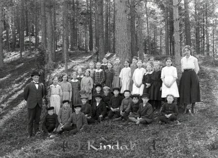 Skolklass  med tjugonio  elever en lärare och en lärarinna  i landskap
godj
Skolklass  med tjugonio  elever (sjutton flickor och tolv pojkar) en lärare och en lärarinna  i landskap
Nyckelord: Skolklass landskap