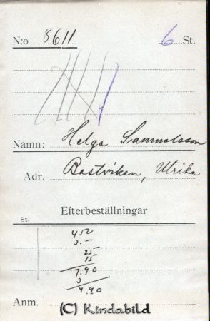 Helga Samuelsson Bastviken Ulrika
Helga Samuelsson Bastviken Ulrika
Nyckelord: Samuelsson Bastviken