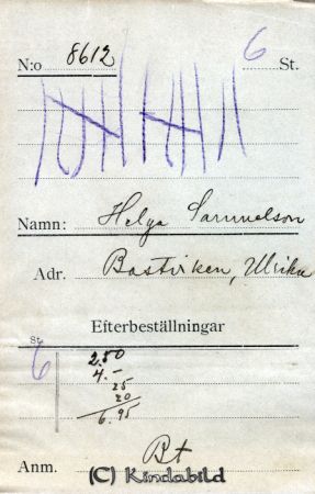 Helga Samuelsson Bastviken Ulrika
Helga Samuelsson Bastviken Ulrika
Nyckelord: Samuelsson Bastviken