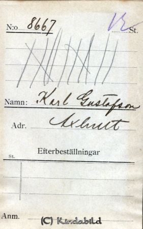 Karl Gustafsson Axhult
Karl Gustafsson  Axhult 
Nyckelord: Gustafsson Axhult