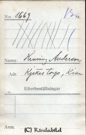 Henning Andersson Kjettestorp Kisa
Henning Andersson Kjettestorp Kisa
Nyckelord: Andersson Kjettestorp